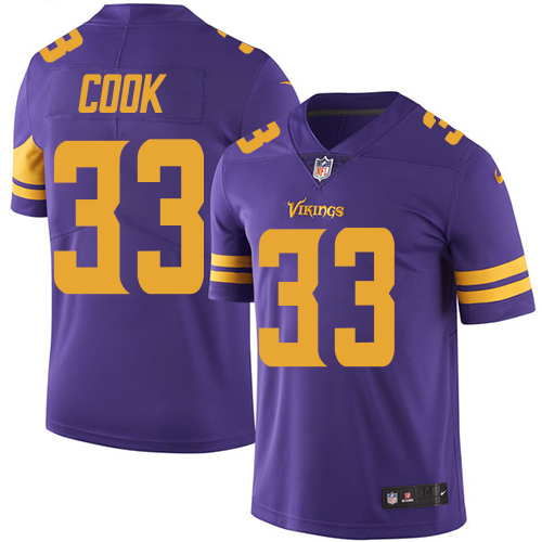 Minnesota Vikings #33 Limited Dalvin Cook Purple Nike NFL Men Jersey Rush Vapor Untouchable